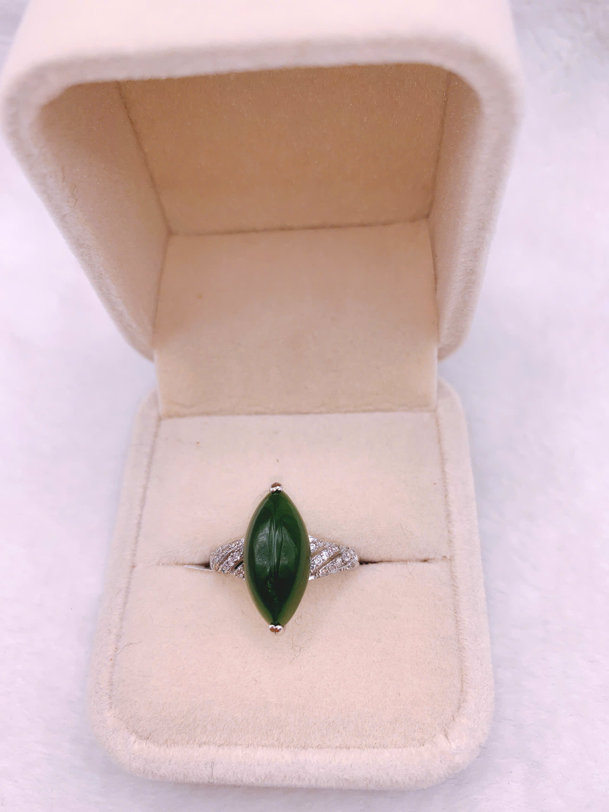 Nhẫn Ngọc Bích Canada Bạc 925 - NET052