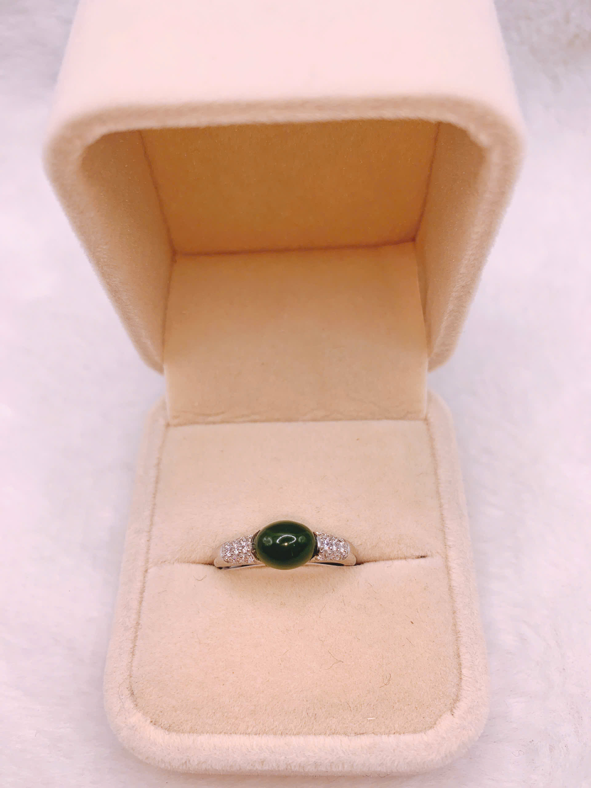 Nhẫn Ngọc Bích Canada Bạc 925 - NET006