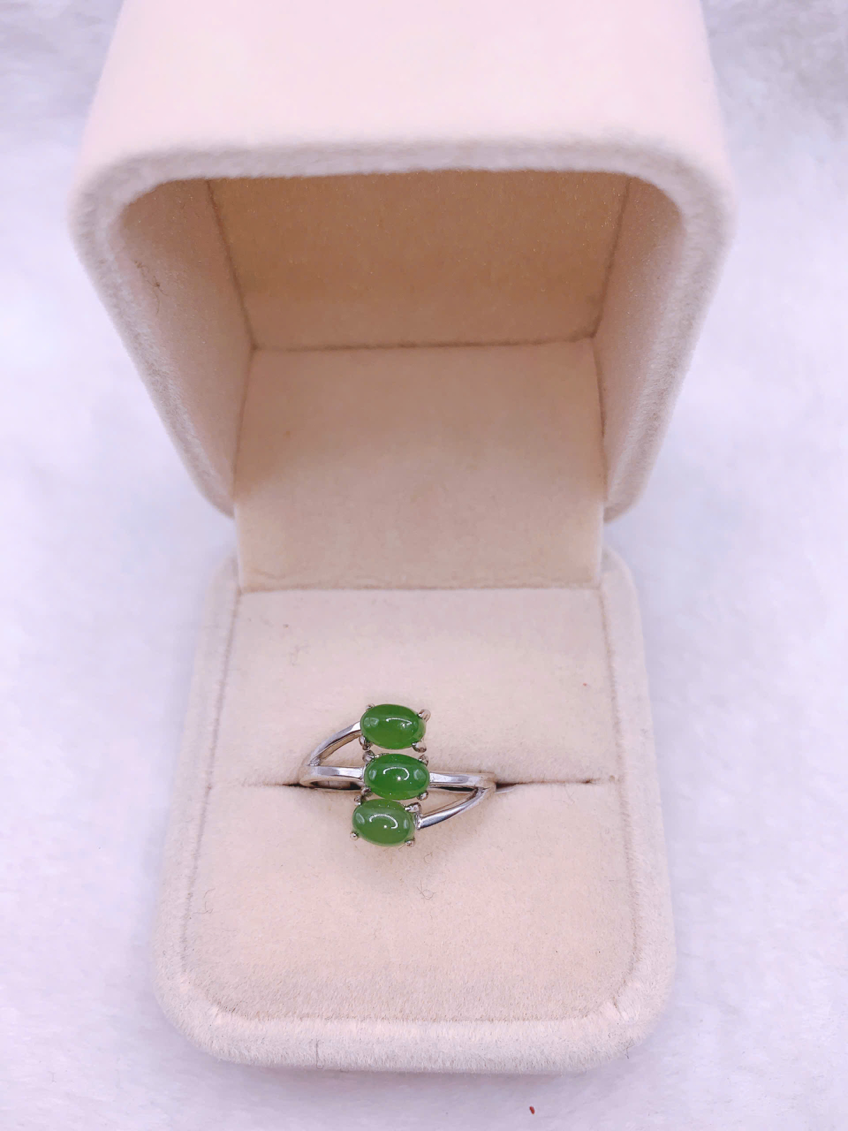 Nhẫn Ngọc Bích Canada Bạc 925 - NET043