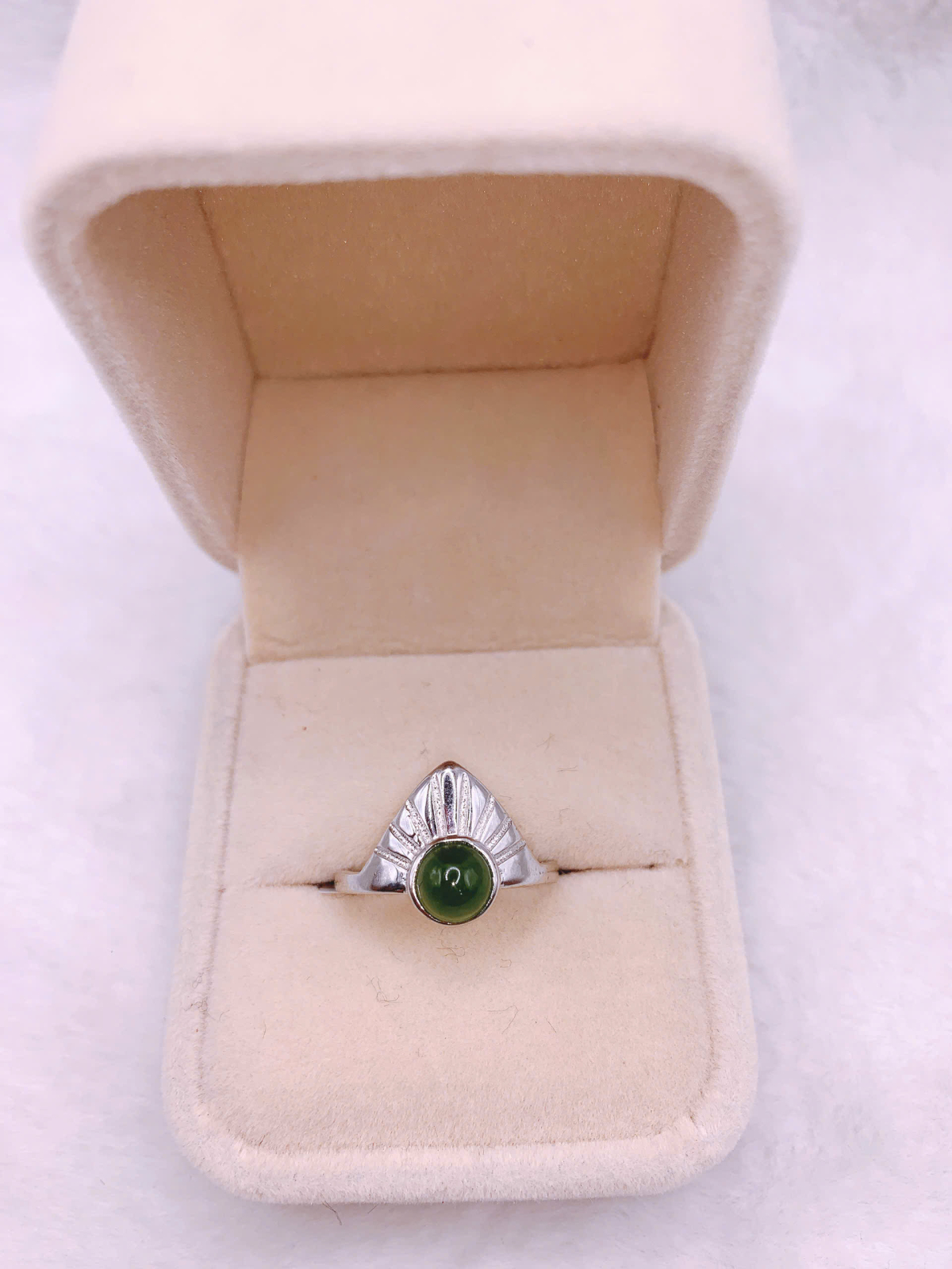 Nhẫn Ngọc Bích Canada Bạc 925 - NE11225