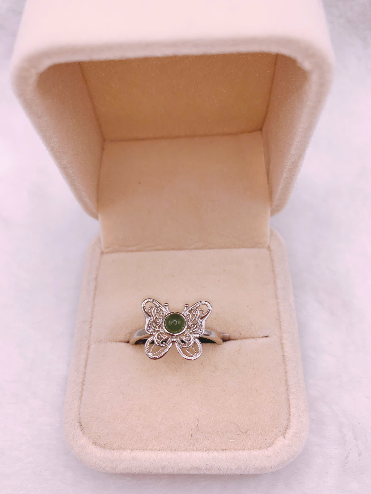 Nhẫn Ngọc Bích Canada Bạc 925 - NE11540