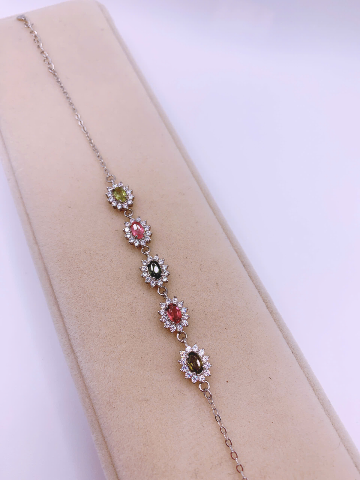 Lắc Tay Đá Tourmaline Bạc 925 - BTM104