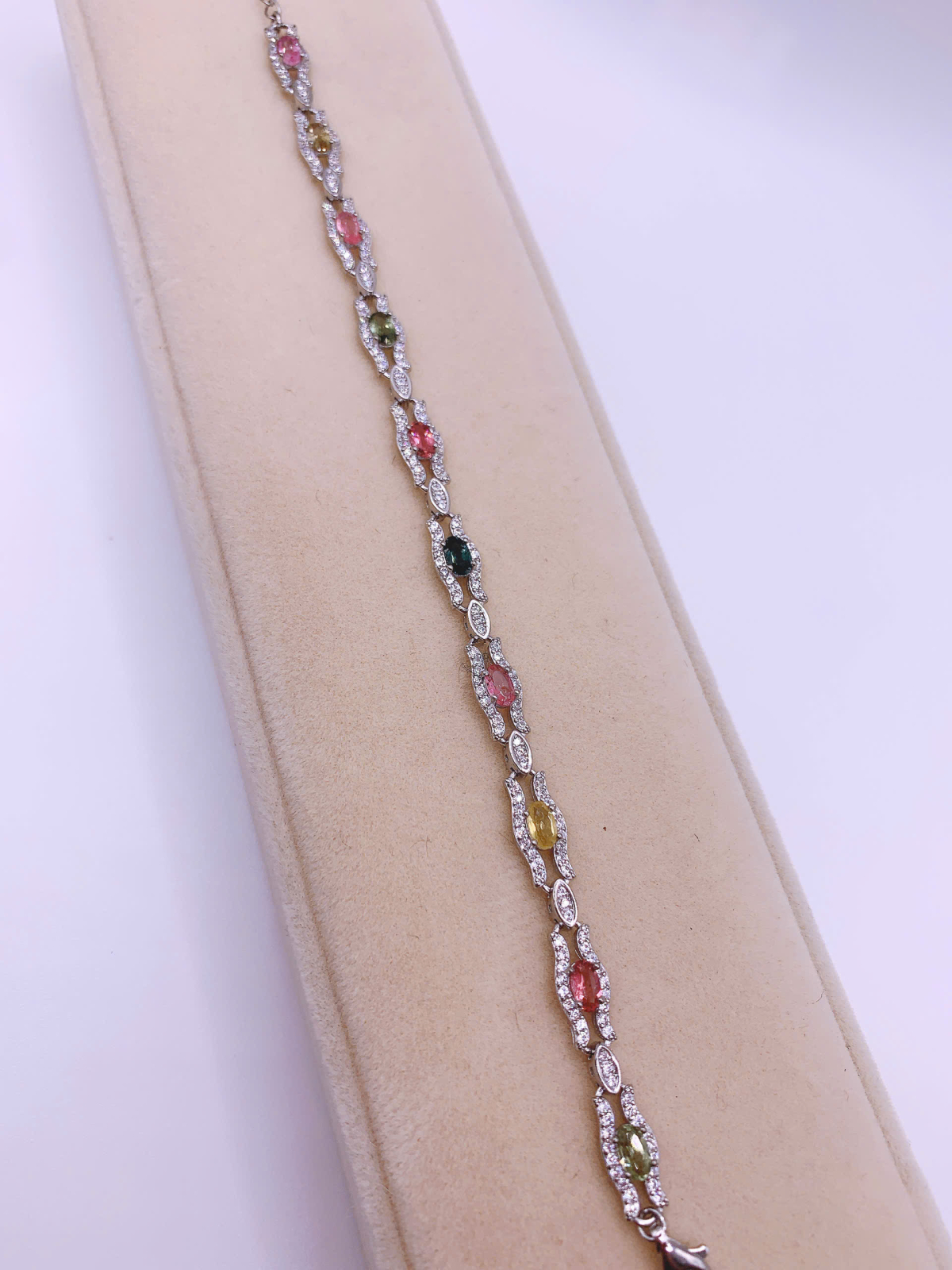 Lắc Tay Đá Tourmaline Bạc 925 - BTM015