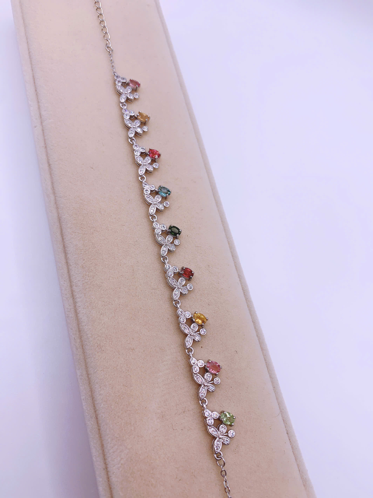 Lắc Tay Đá Tourmaline Bạc 925 - BTM058