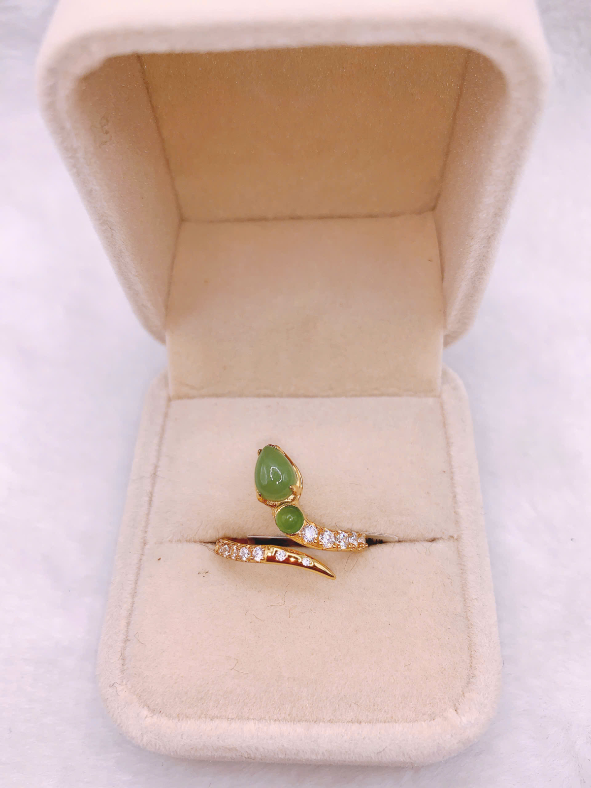 Nhẫn Ngọc Bích Canada Bạc 925 - NETY098