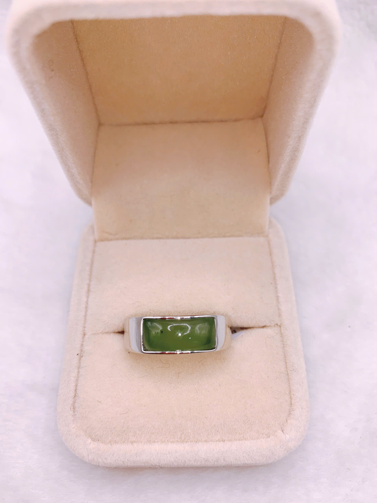 Nhẫn Ngọc Bích Canada Bạc 925 - NET101