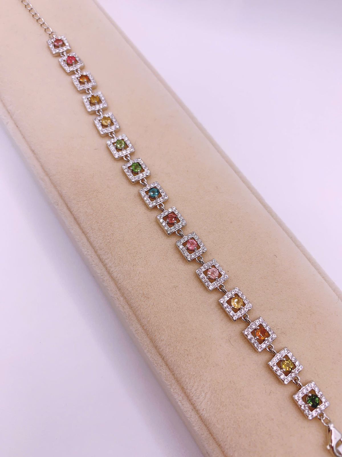 Lắc Tay Đá Tourmaline Bạc 925 - BTM016