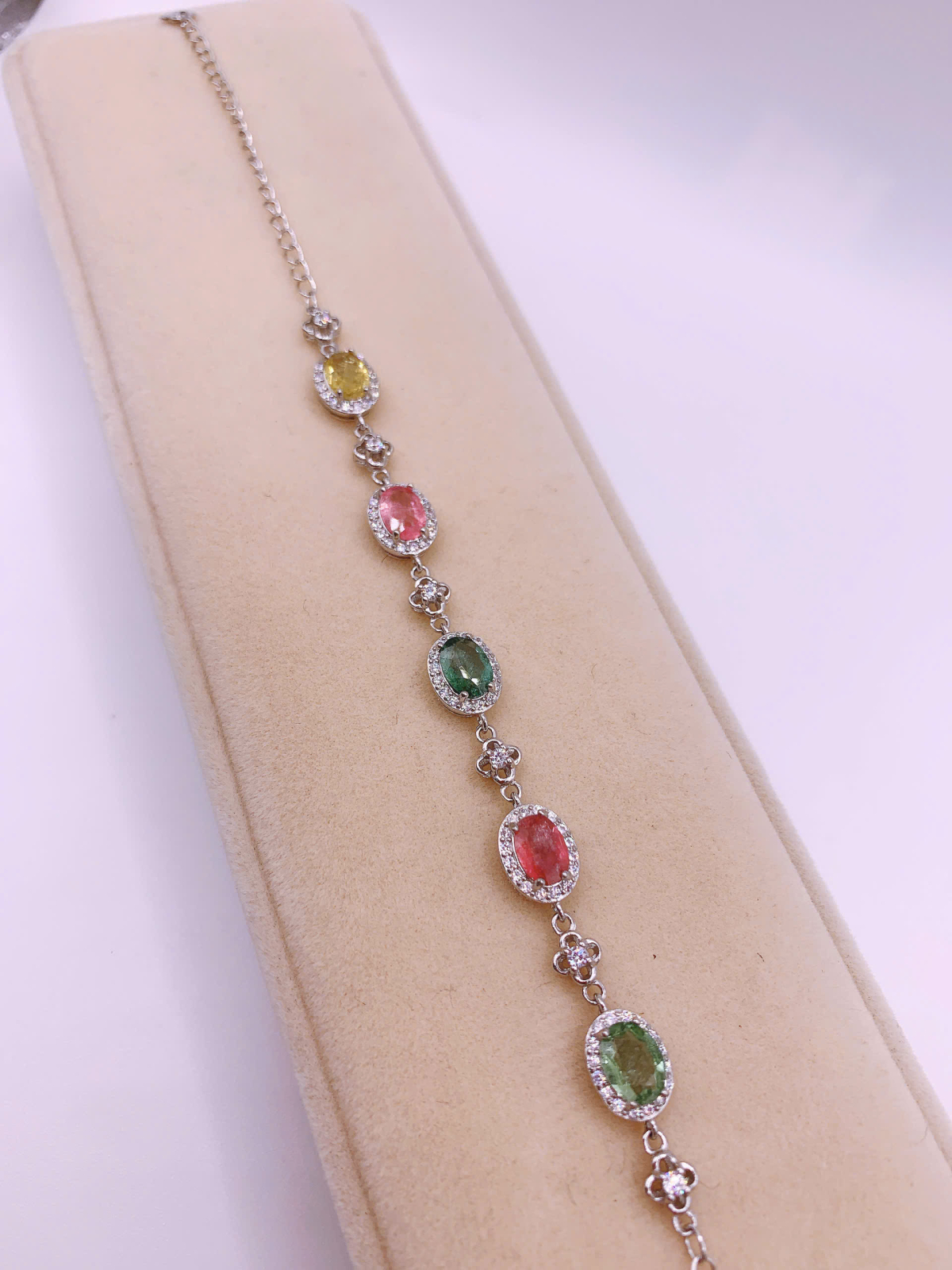 Lắc Tay Đá Tourmaline Bạc 925 - BTM080