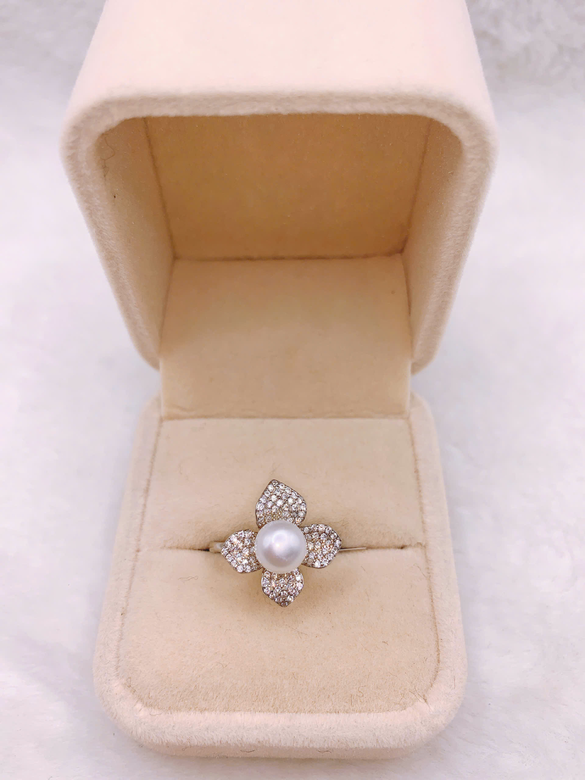 Nhẫn Ngọc Trai Bạc 925-FW043