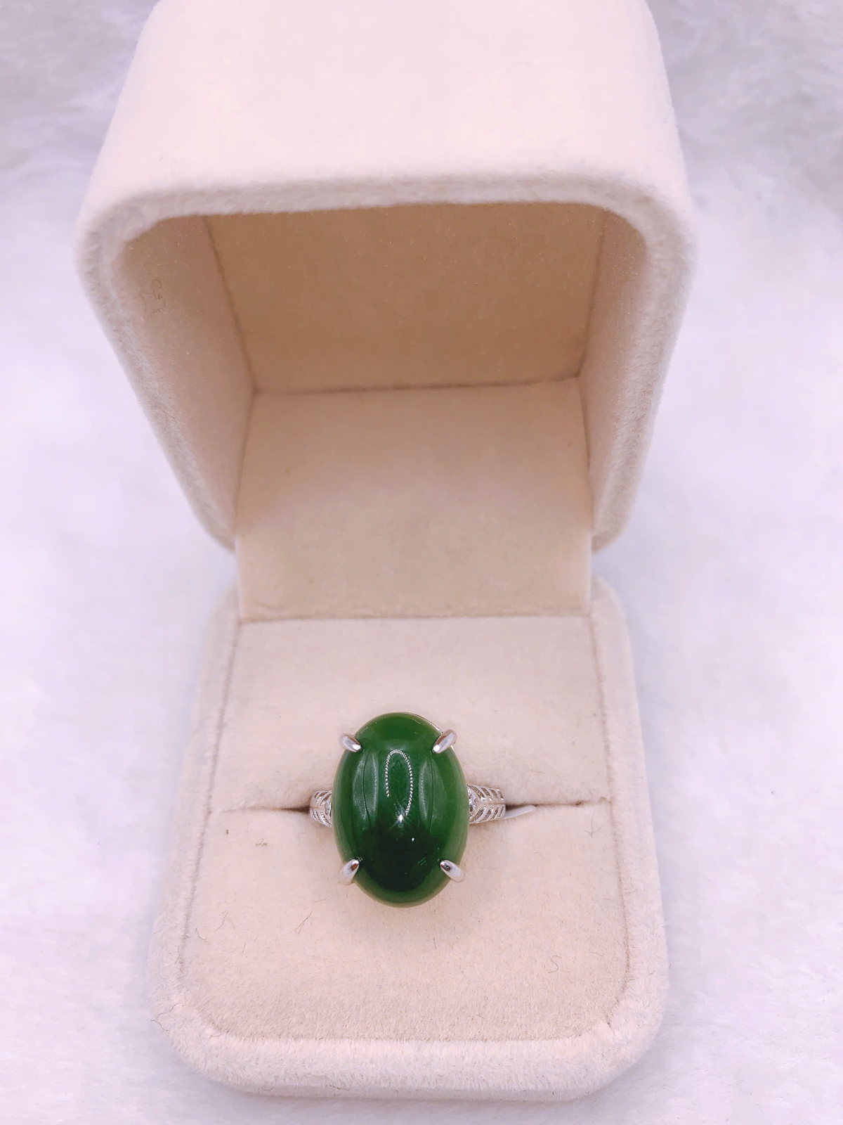 Nhẫn Ngọc Bích Canada Bạc 925 - NE11143