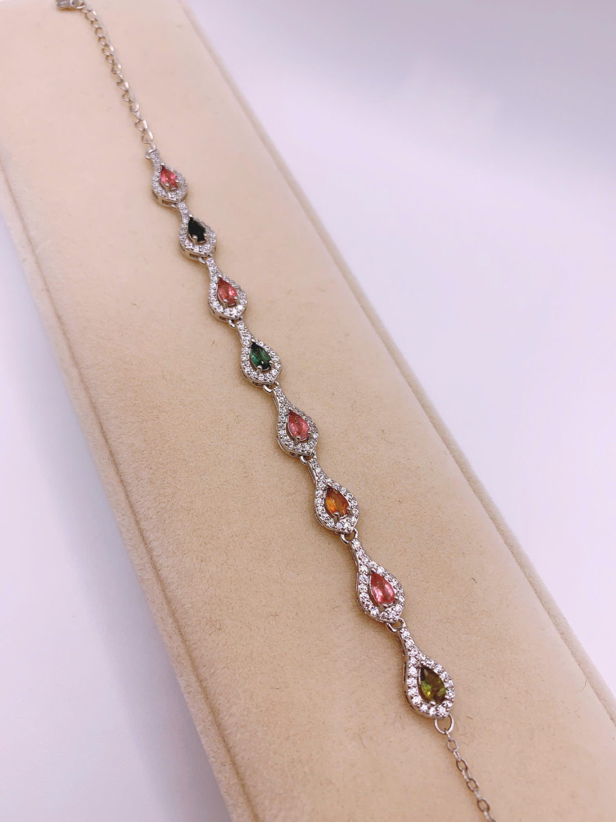 Lắc Tay Đá Tourmaline Bạc 925 - BTM108