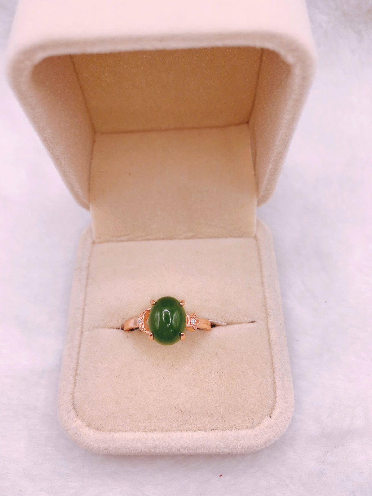 Nhẫn Ngọc Bích Canada Bạc 925 - NET086