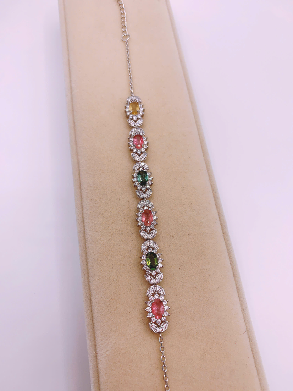 Lắc Tay Đá Tourmaline Bạc 925 - BTM034