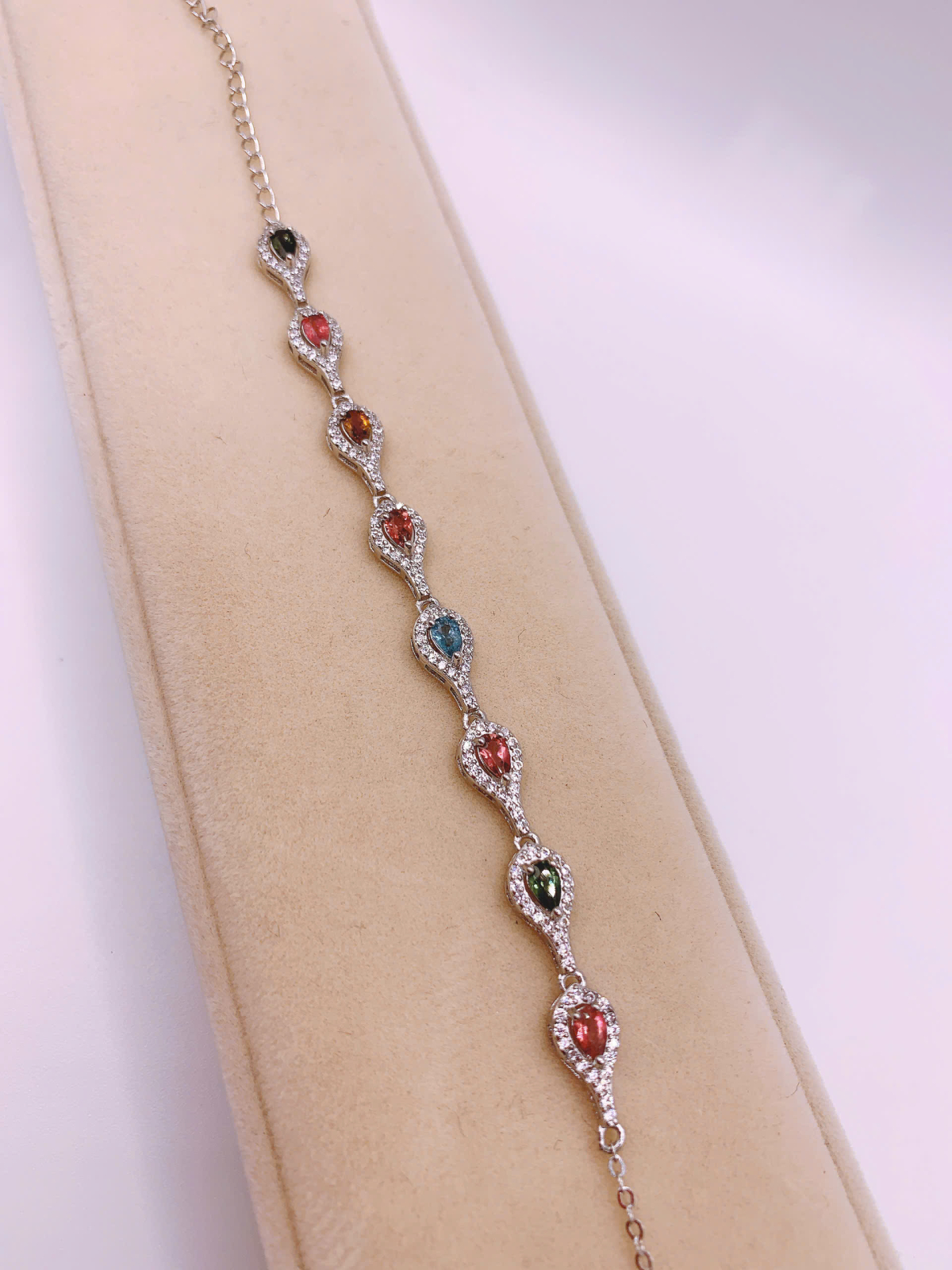 Lắc Tay Đá Tourmaline Bạc 925 - BTM064