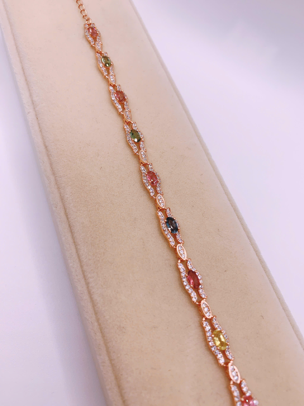 Lắc Tay Đá Tourmaline Bạc 925 - BTM081