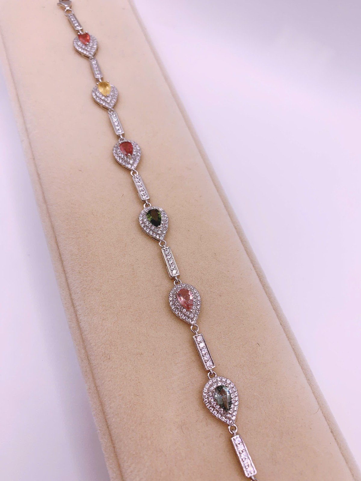 Lắc Tay Đá Tourmaline Bạc 925 - BTM093