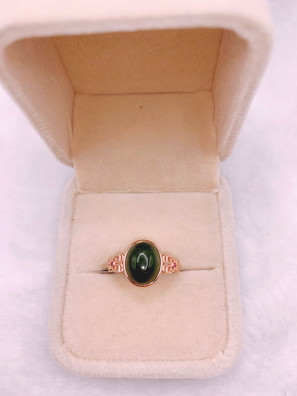 Nhẫn Ngọc Bích Canada Bạc 925 - NET085