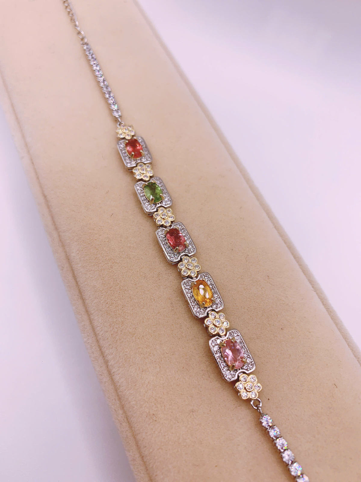 Lắc Tay Đá Tourmaline Bạc 925 - BTM063