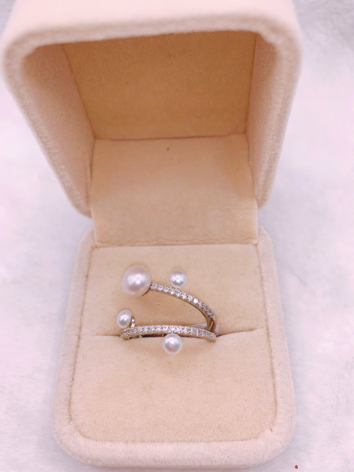 Nhẫn Ngọc Trai Bạc 925-GP253