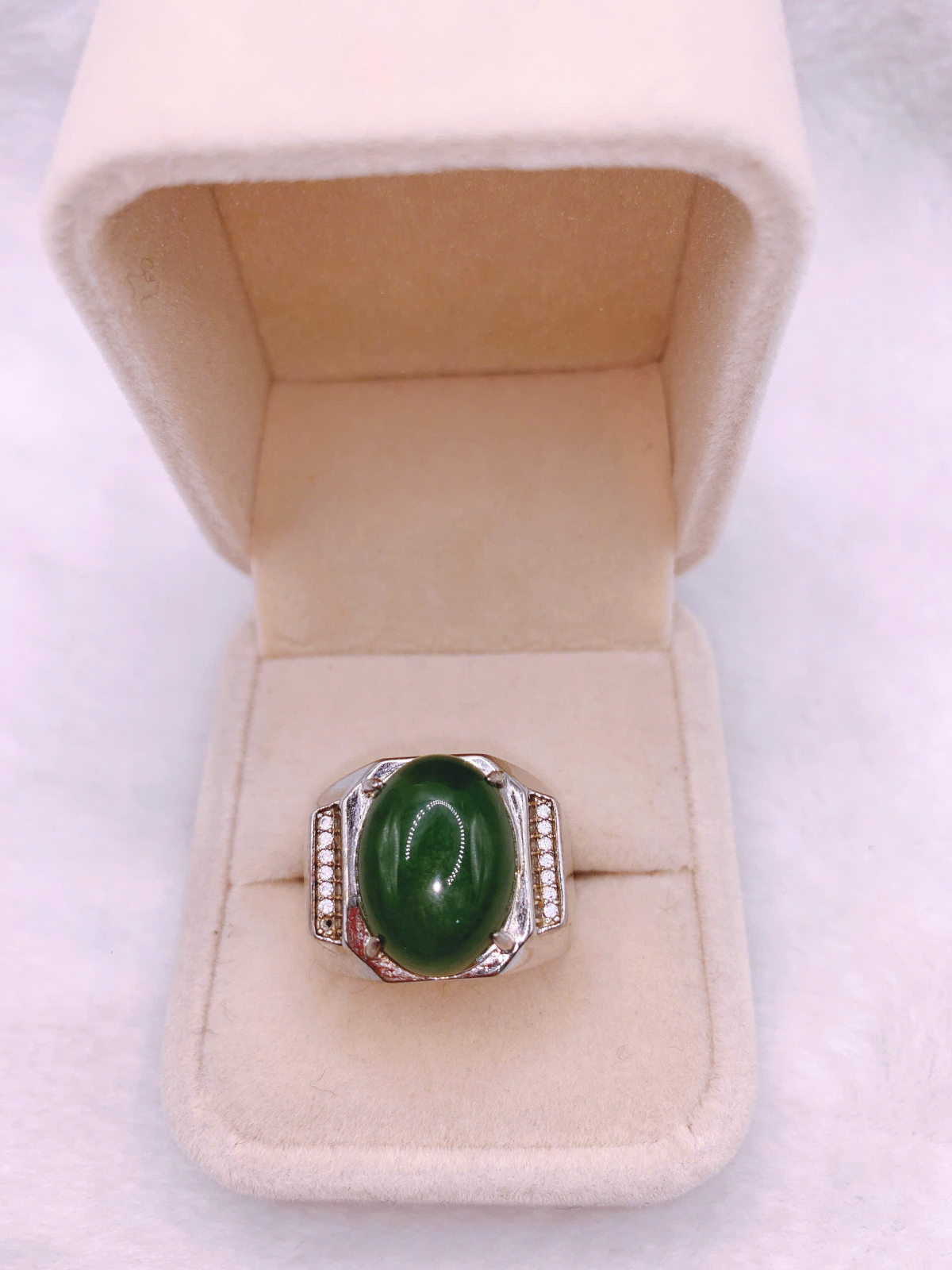 Nhẫn Ngọc Bích Canada Bạc 925 - NE11346