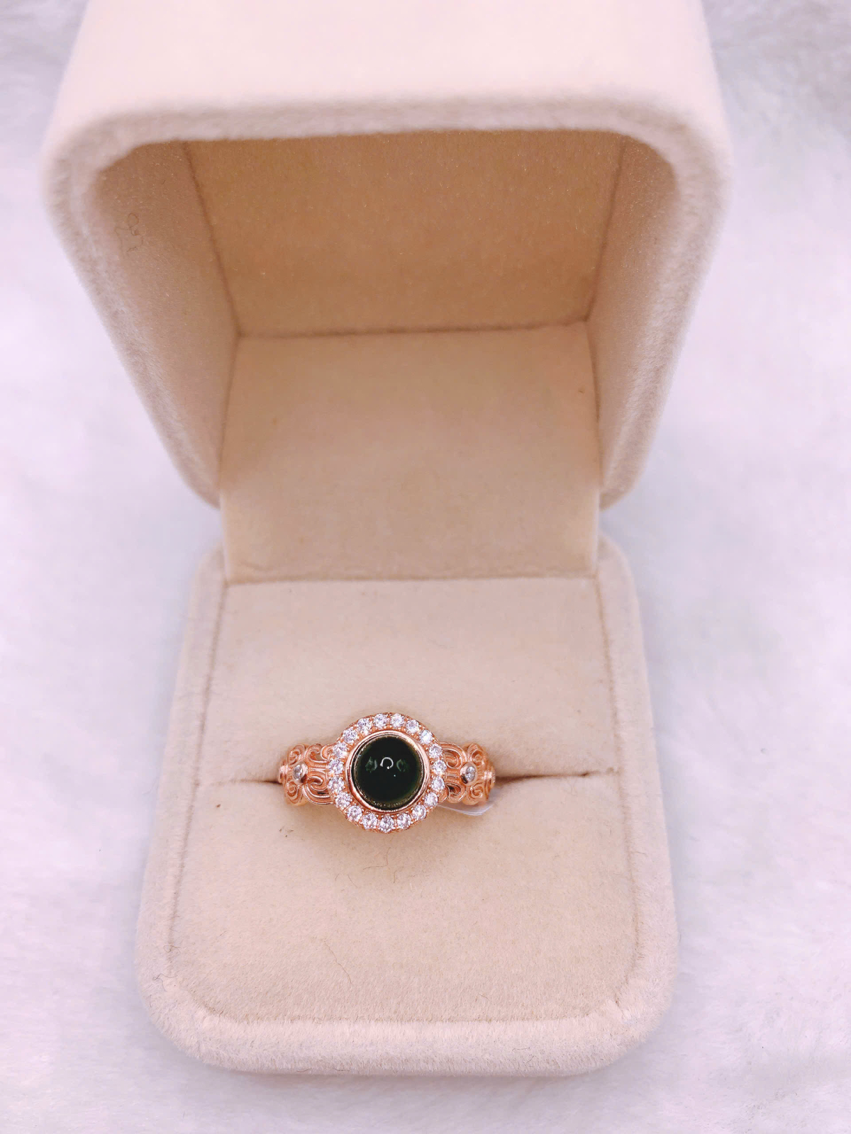 Nhẫn Ngọc Bích Canada Bạc 925 - NET090