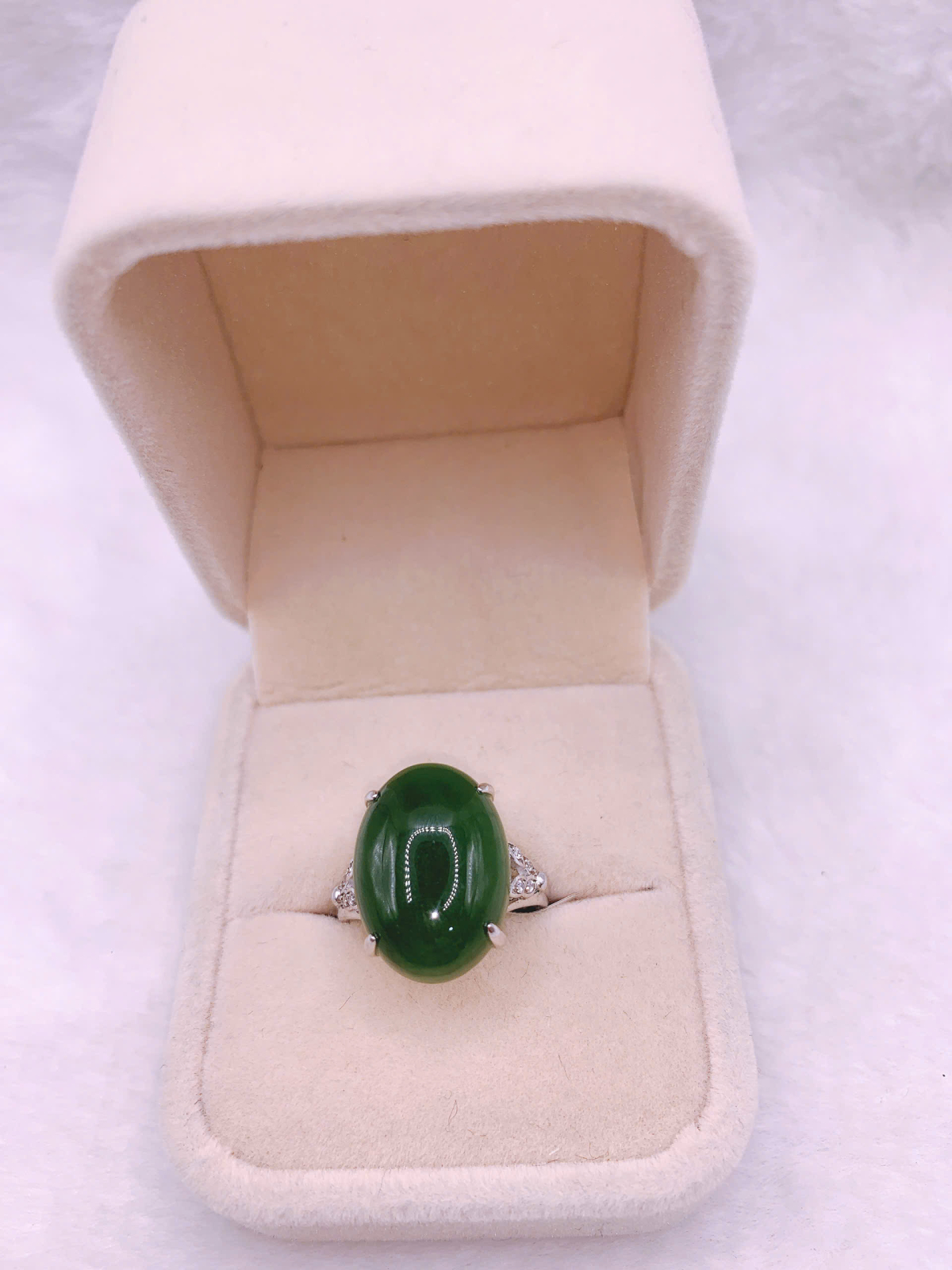 Nhẫn Ngọc Bích Canada Bạc 925 - NE11153