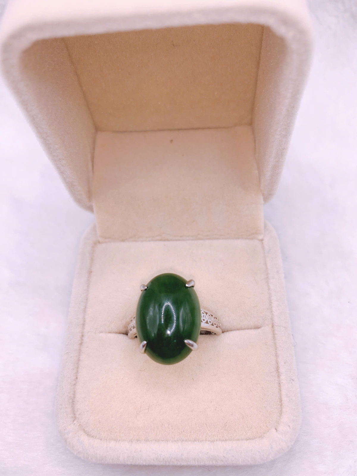 Nhẫn Ngọc Bích Canada Bạc 925 - NE11142