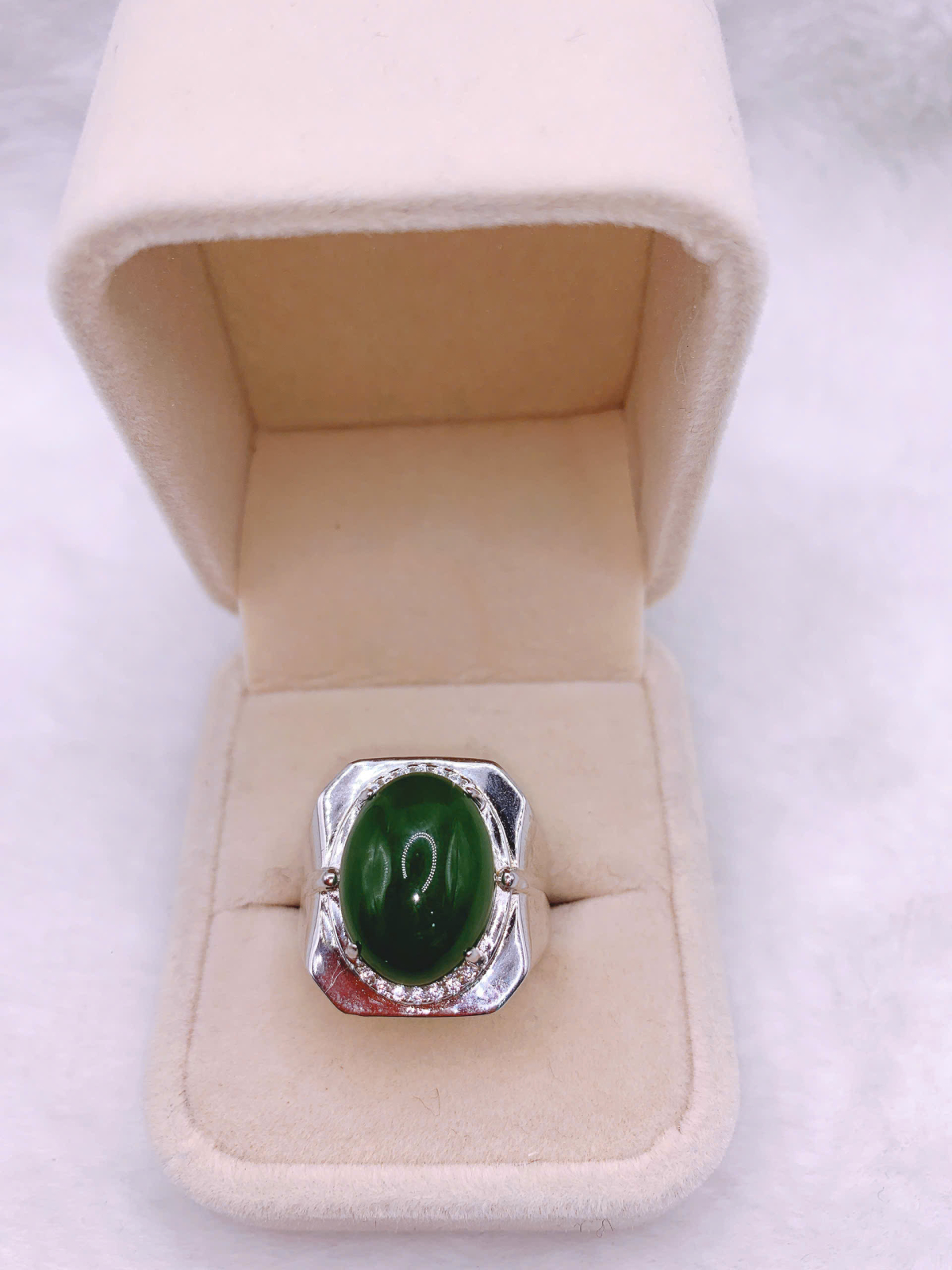 Nhẫn Ngọc Bích Canada Bạc 925 - NE11288