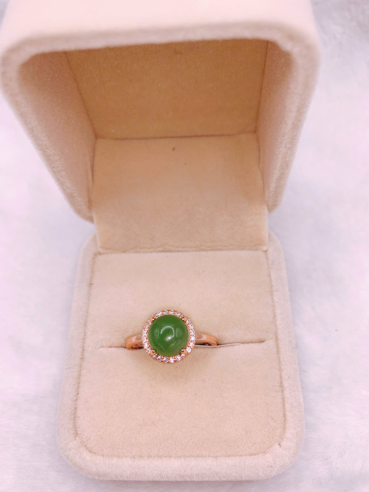 Nhẫn Ngọc Bích Canada Bạc 925 - NET091