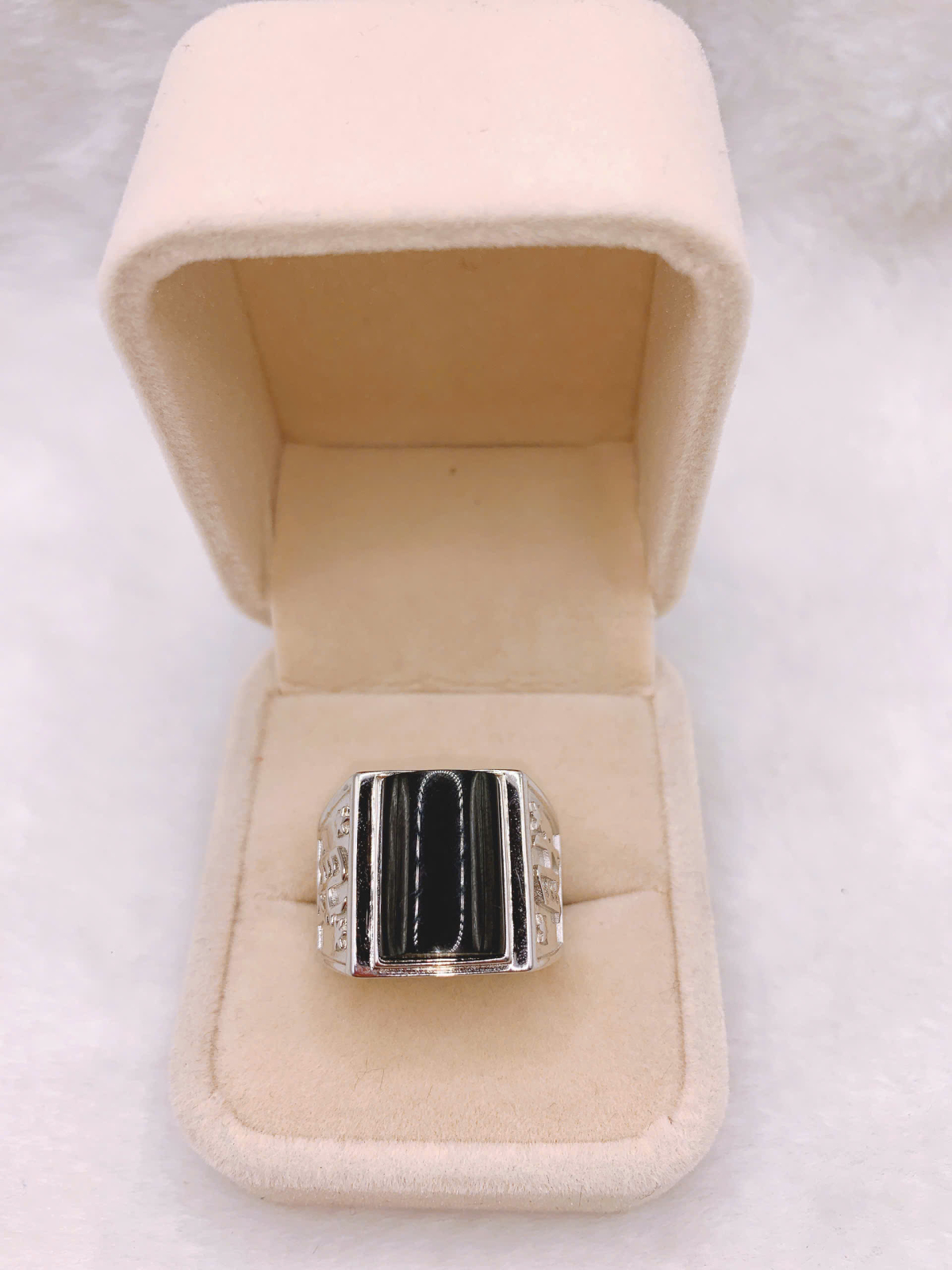 Nhẫn Ngọc Bích Canada Bạc 925 - NET093