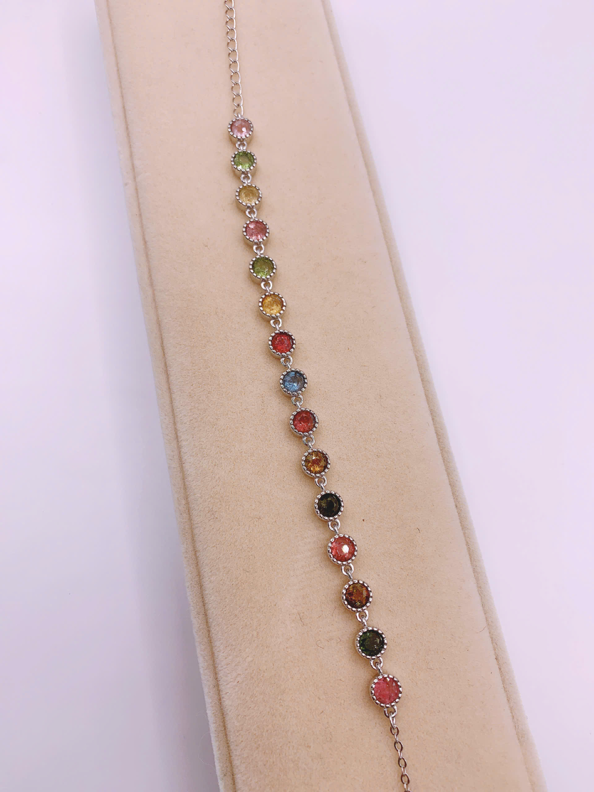 Lắc Tay Đá Tourmaline Bạc 925 - BTM053