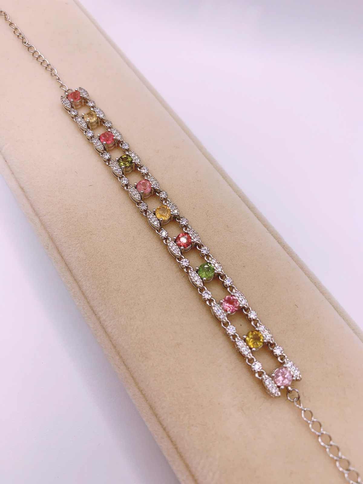 Lắc Tay Đá Tourmaline Bạc 925 - BTM020