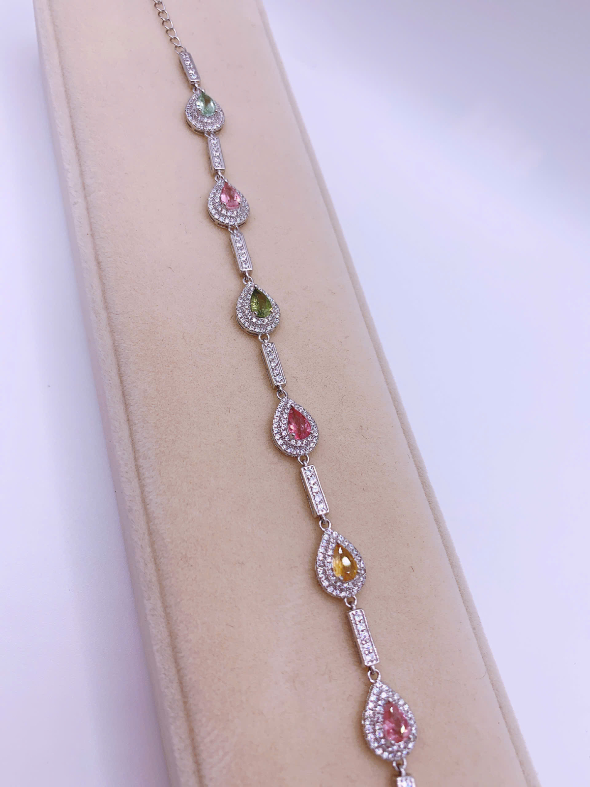 Lắc Tay Đá Tourmaline Bạc 925 - BTM103