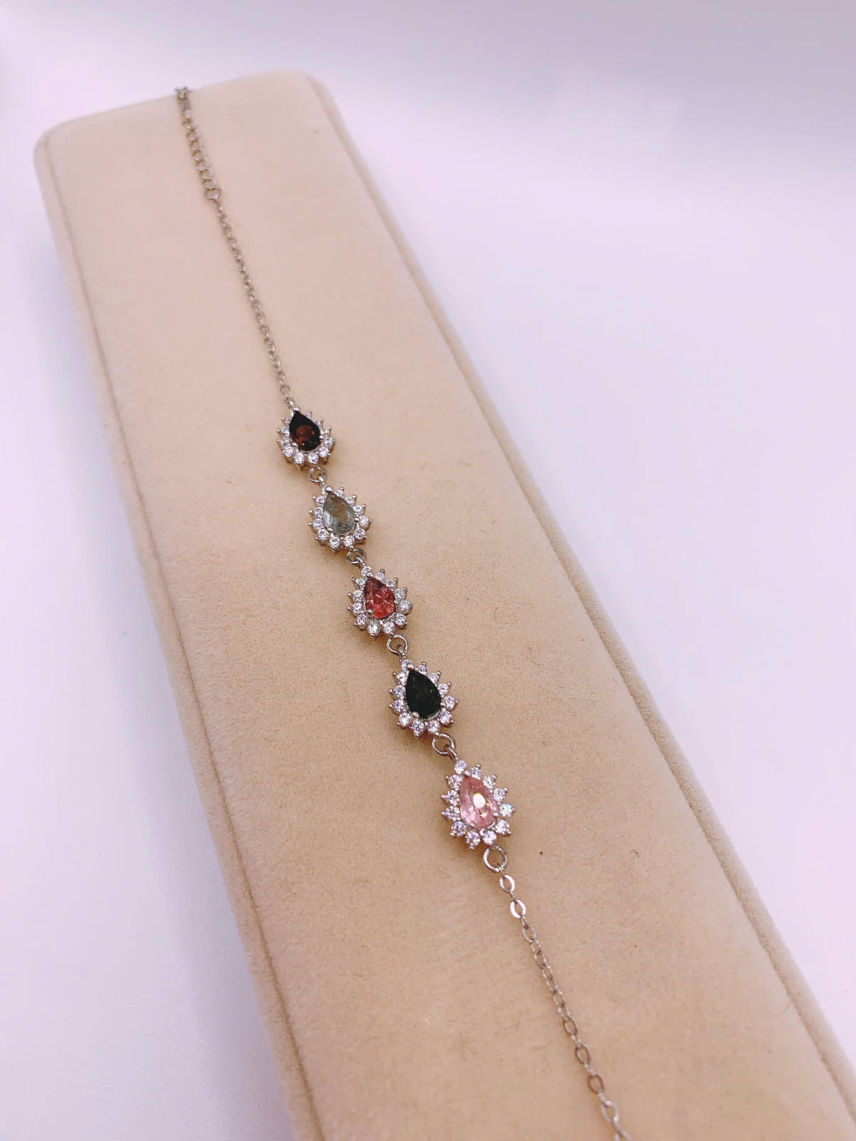 Lắc Tay Đá Tourmaline Bạc 925 - BTM023