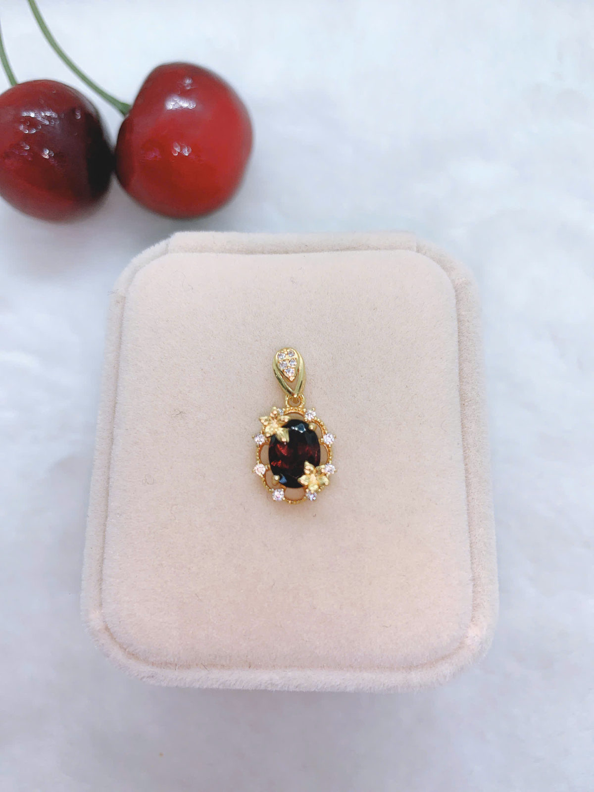Mặt Dây Chuyền Đá Garnet Bạc 925 - PGN92