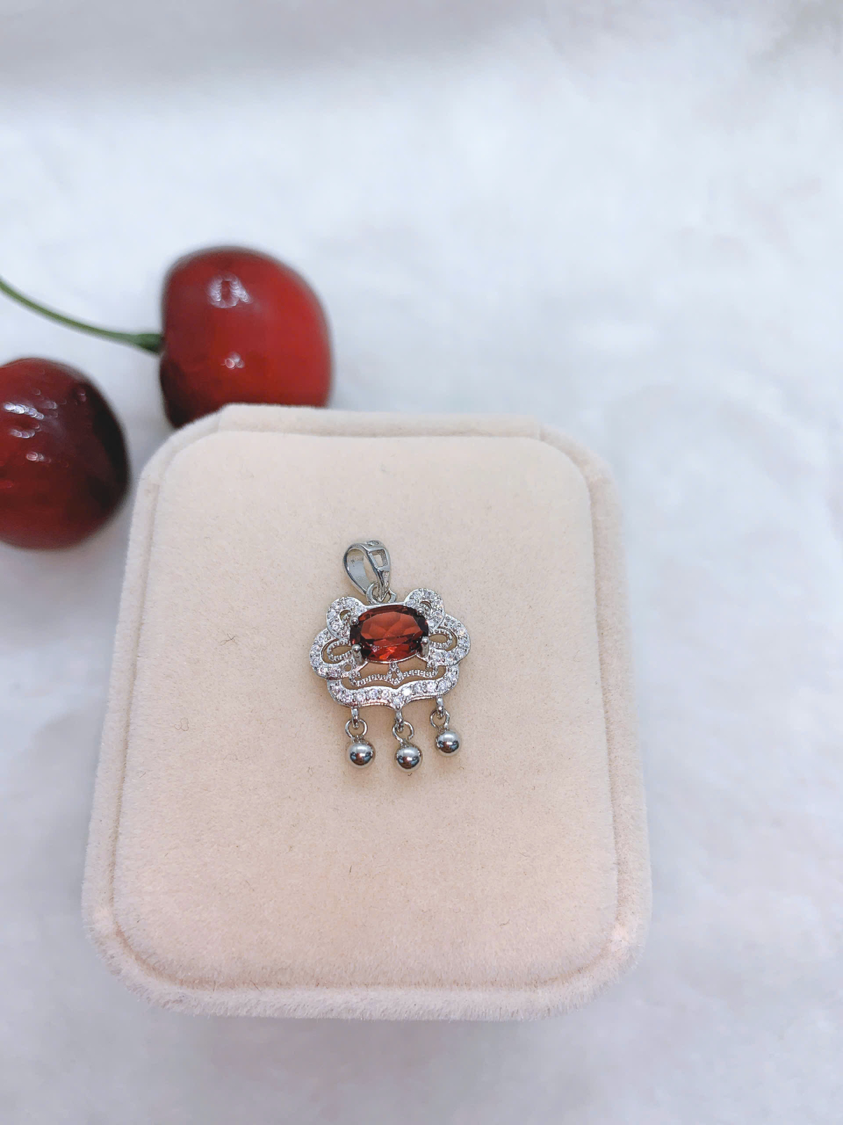 Mặt Dây Chuyền Đá Garnet Bạc 925 - PGN81