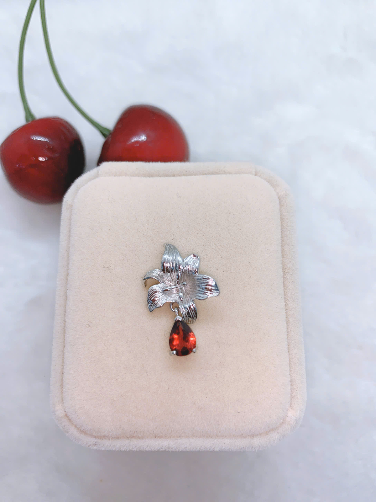 Mặt Dây Chuyền Đá Garnet Bạc 925 - PGN90