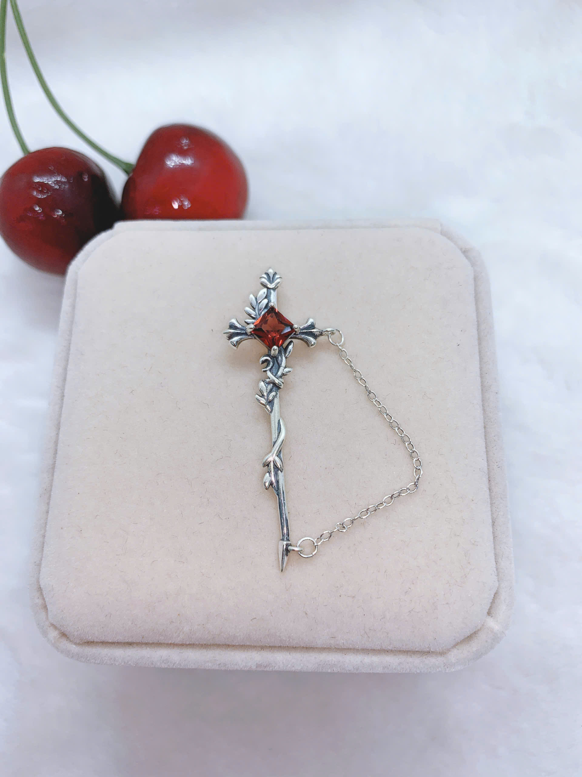 Mặt Dây Chuyền Đá Garnet Bạc 925 - PGN89