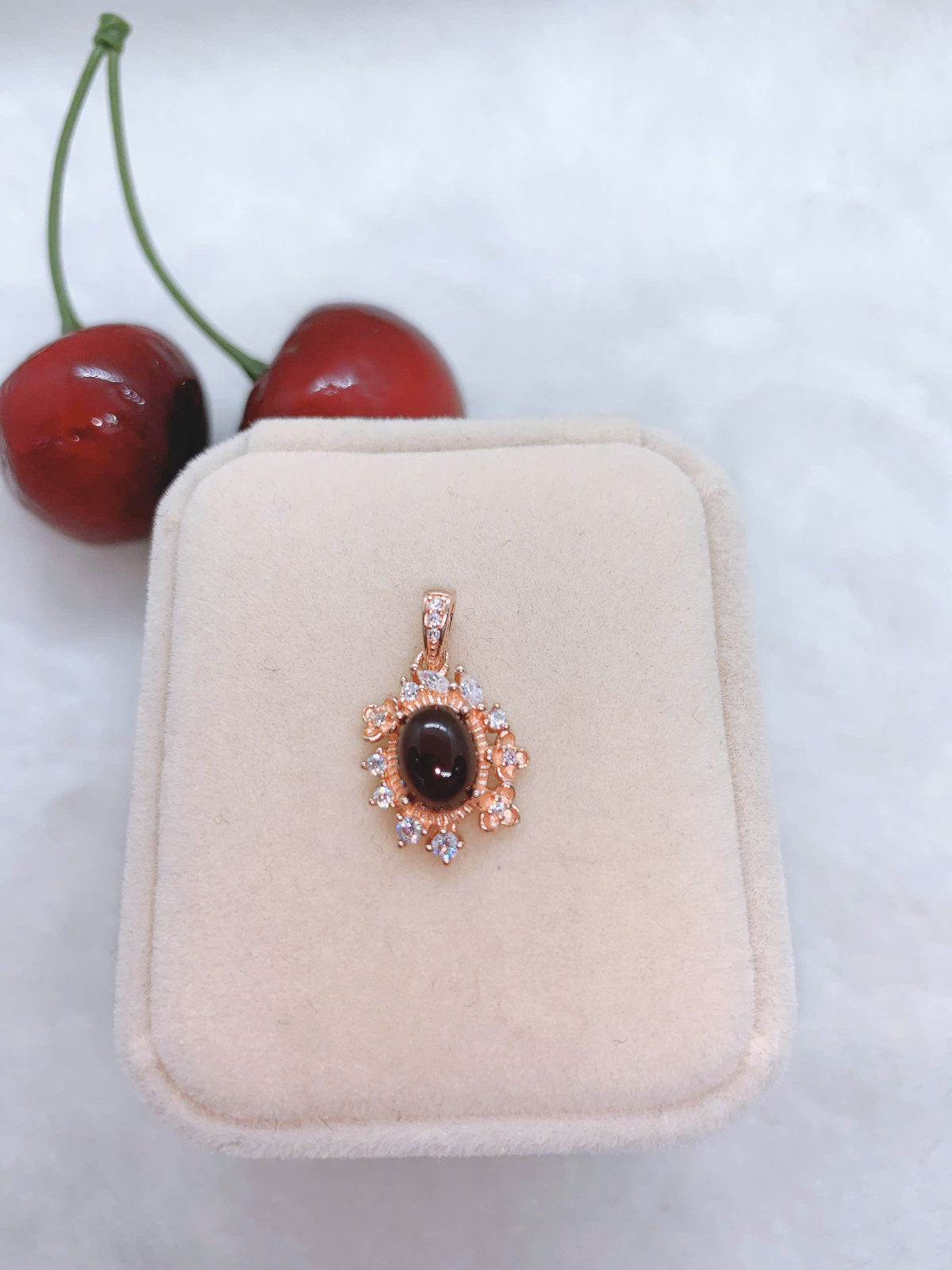 Mặt Dây Chuyền Đá Garnet Bạc 925 - PGN76