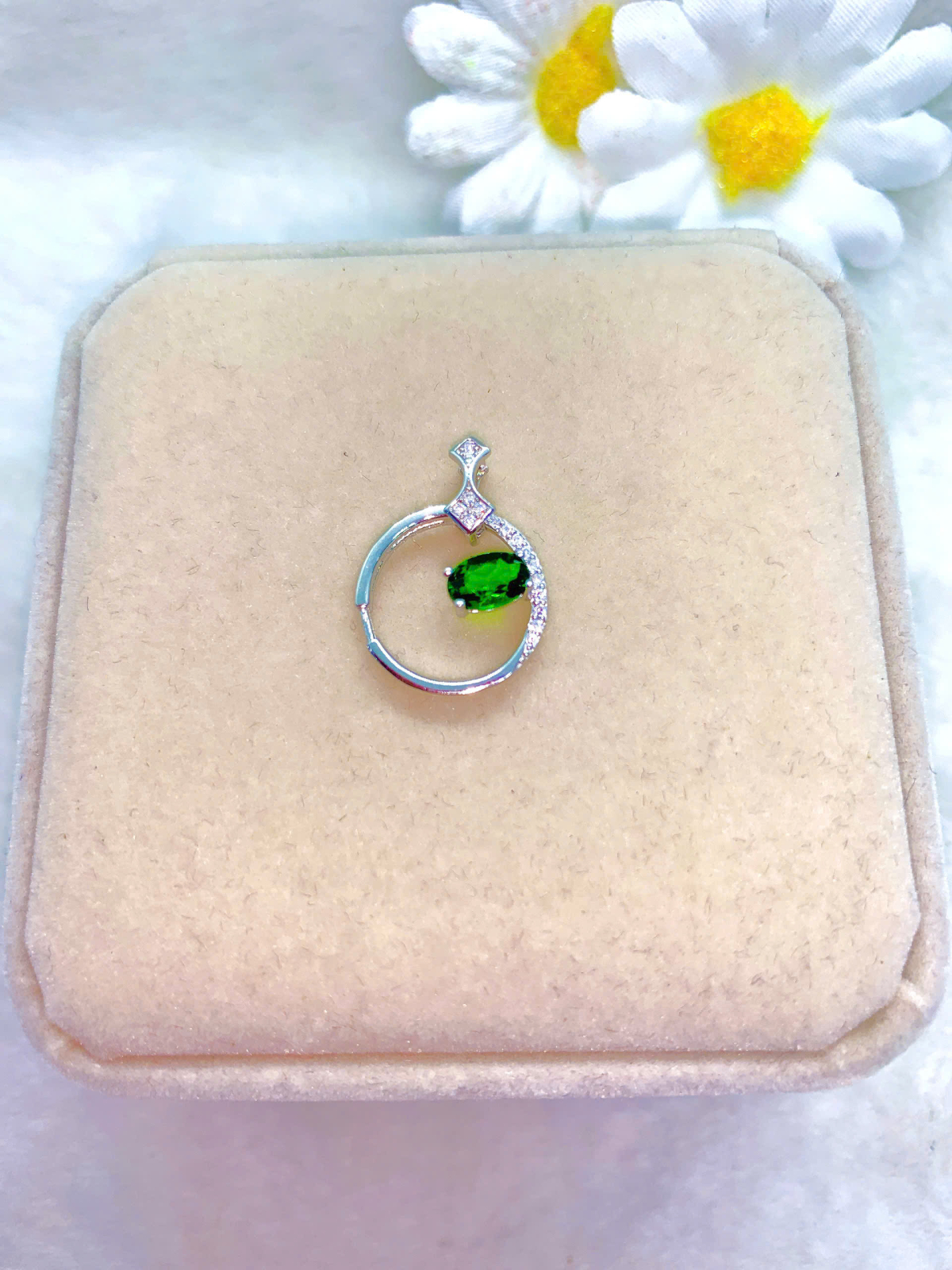 Mặt Dây Chuyền Đá Diopsite Bạc 925 - PDO034