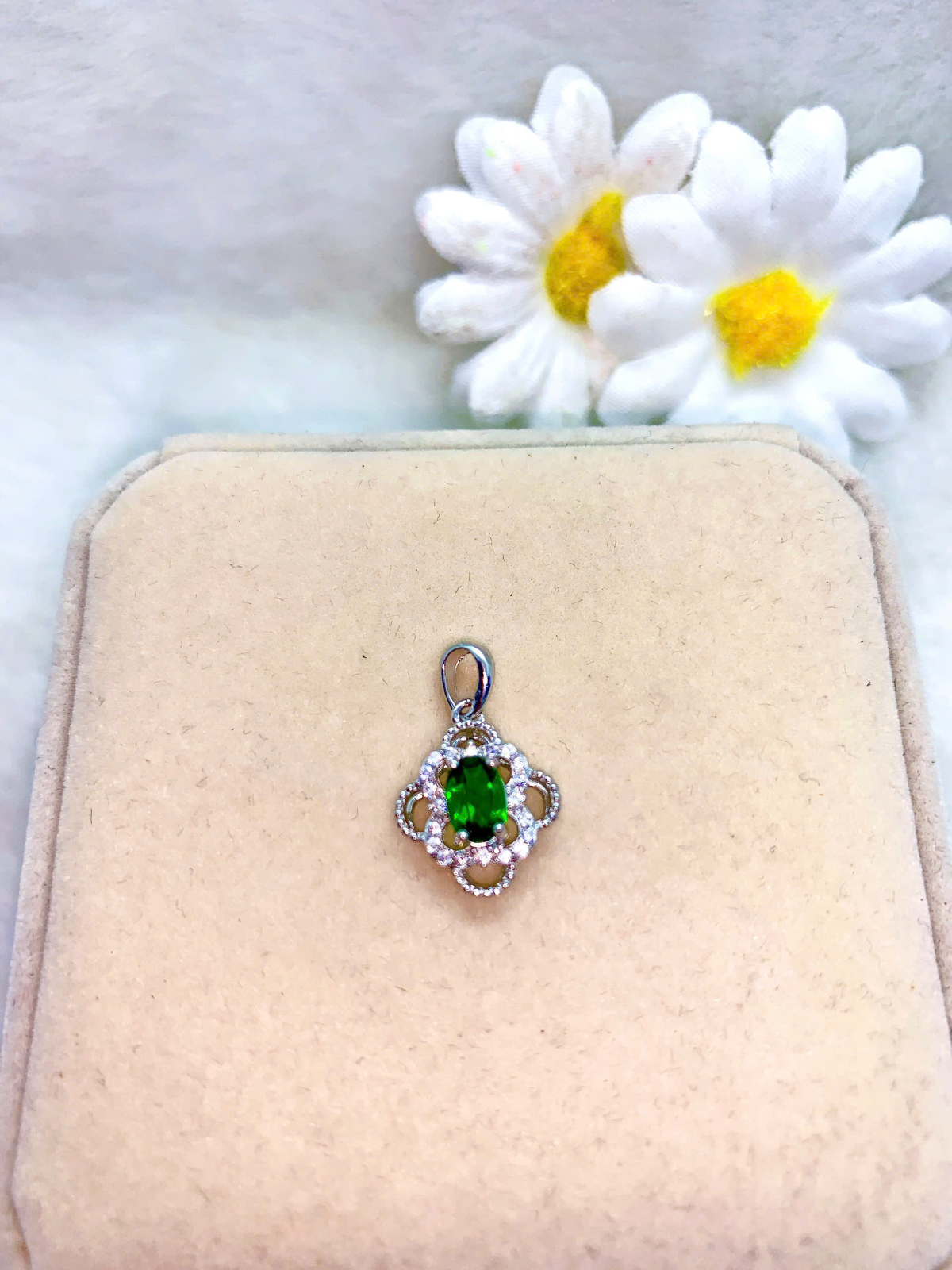 Mặt Dây Chuyền Đá Diopsite Bạc 925 - PDO035