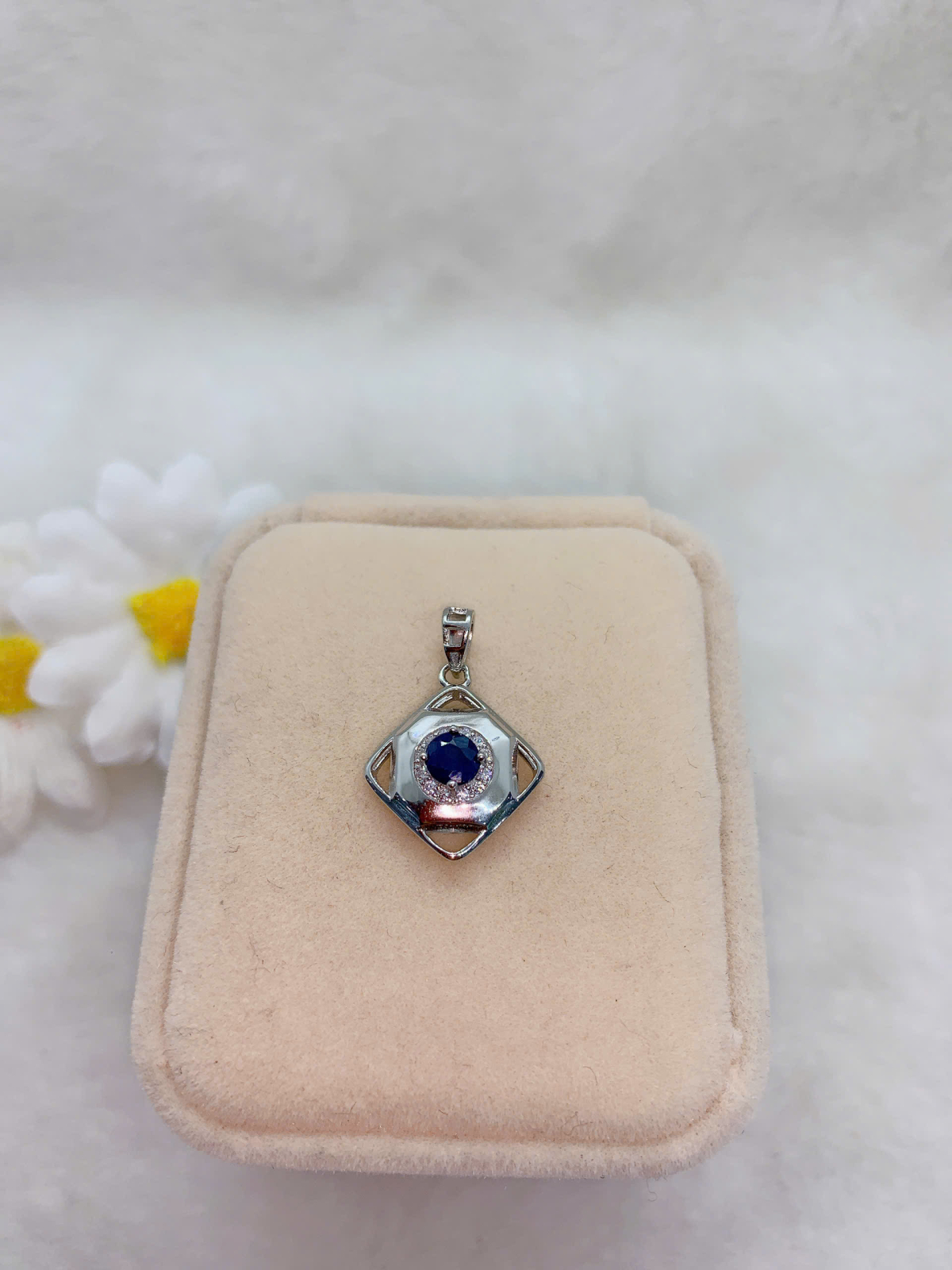 Mặt Dây Chuyền Bạc Sapphire Bạc 925 - PSP037