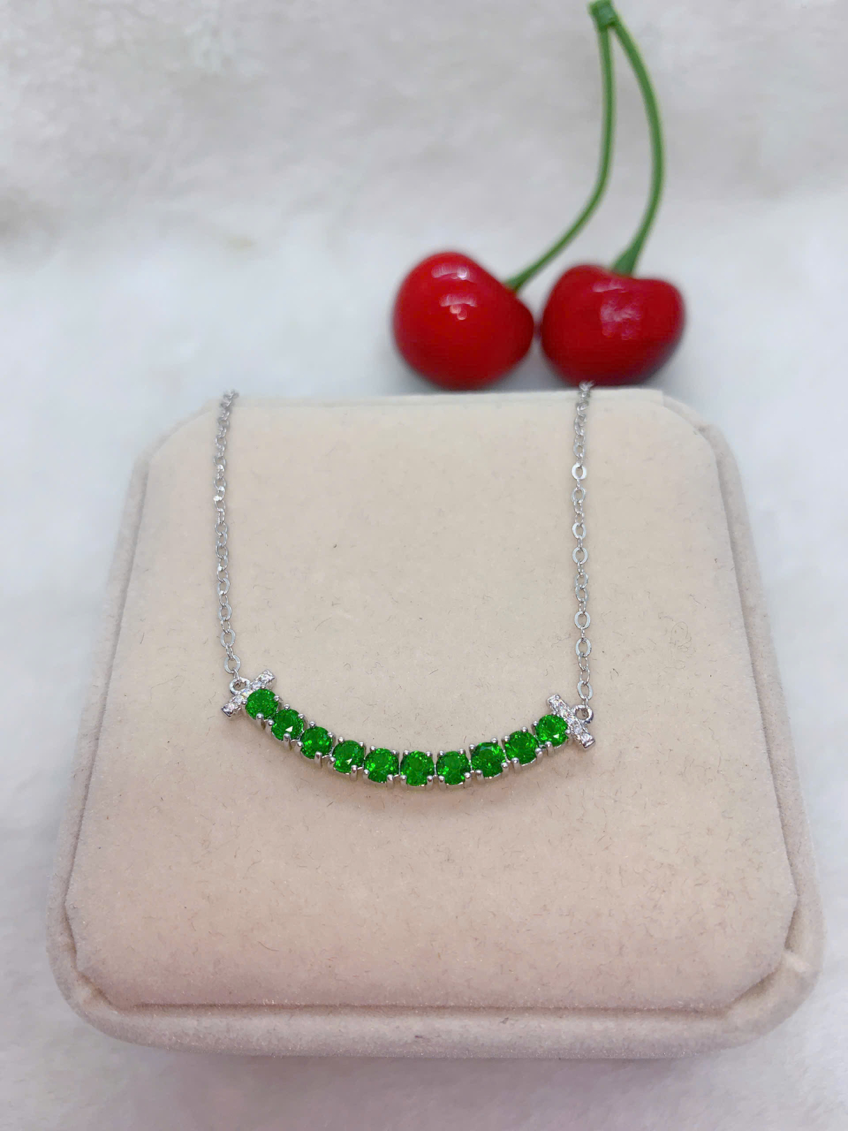 Mặt Dây Chuyền Đá Diopsite Bạc 925 - PDO022