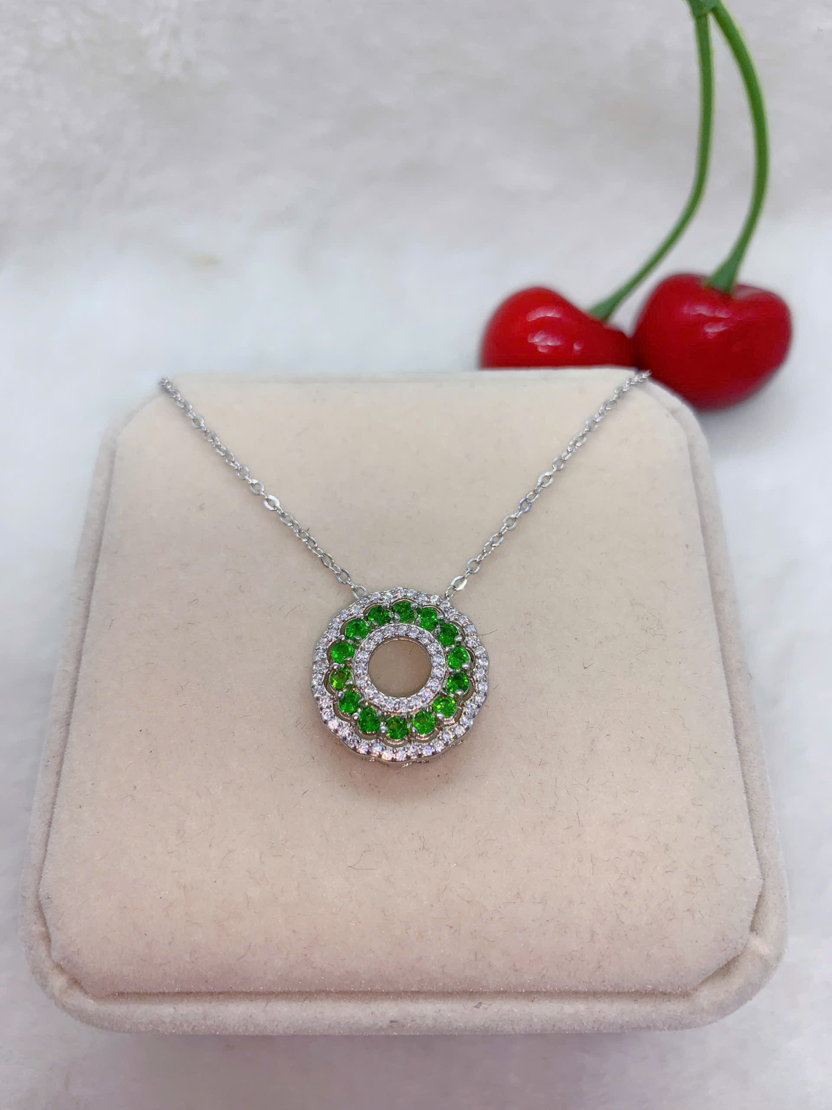 Mặt Dây Chuyền Đá Diopsite Bạc 925 - PDO005