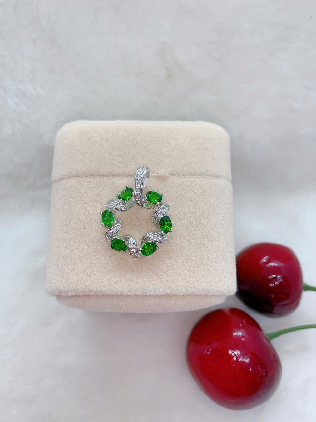 Mặt Dây Chuyền Đá Diopsite Bạc 925 - PDO027