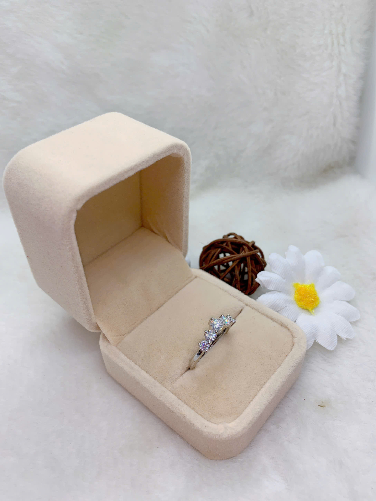 Nhẫn Moissanite ( D,FL,EX ) 9mm size 6 bạc 925-RMX122S06