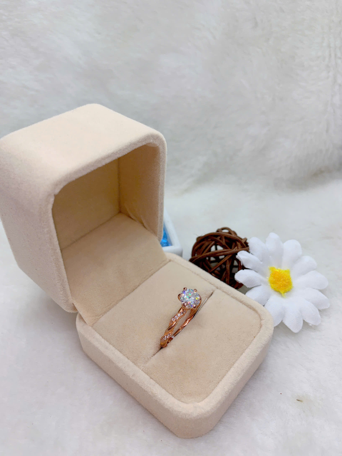 Nhẫn Moissanite ( D,FL,EX ) 9mm size 6 bạc 925-RMX128DMS0