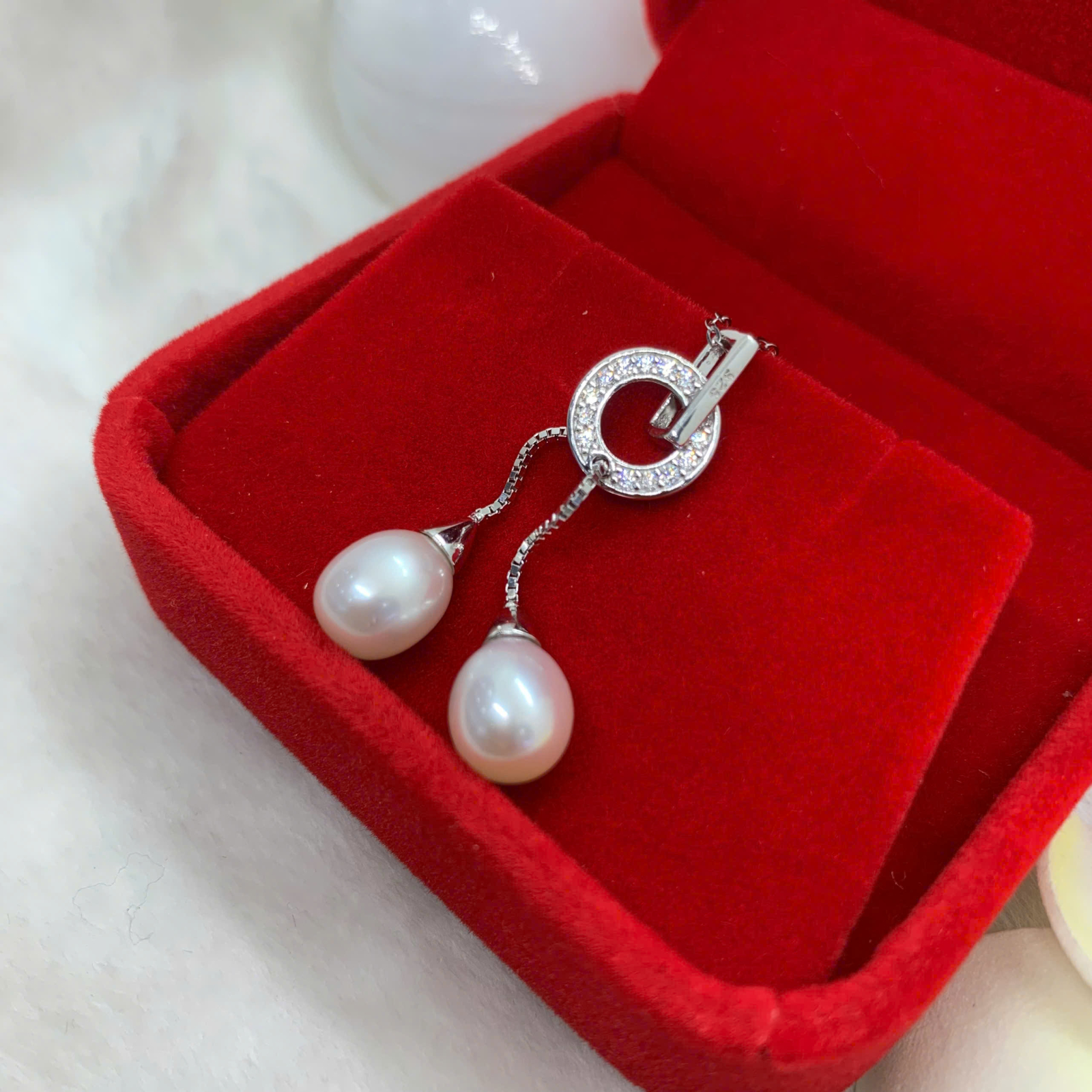 Dây Chuyền Ngọc Trai 8mm Bạc 950 - GP043