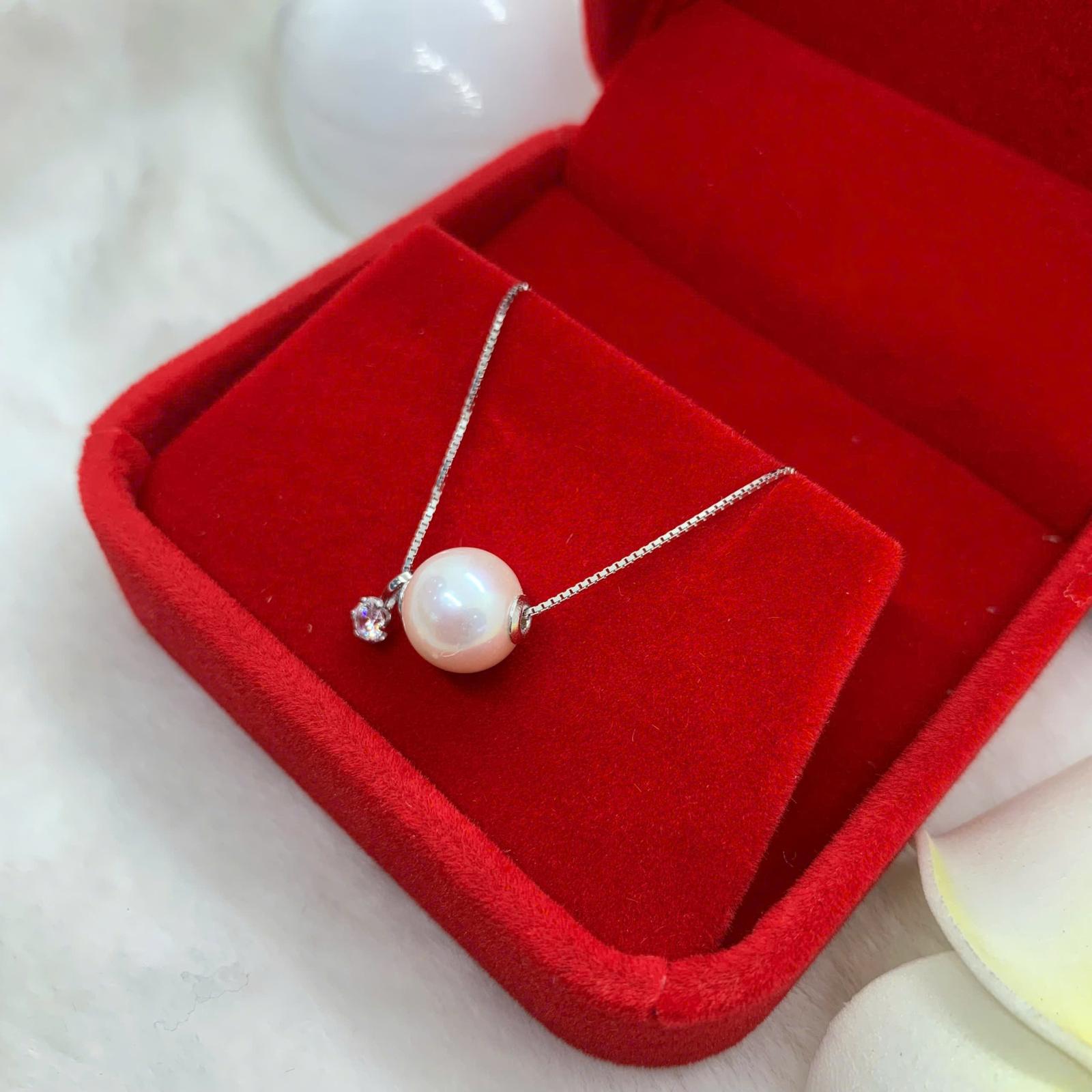 Dây Chuyền Ngọc Trai 8mm Bạc 950 - GP109