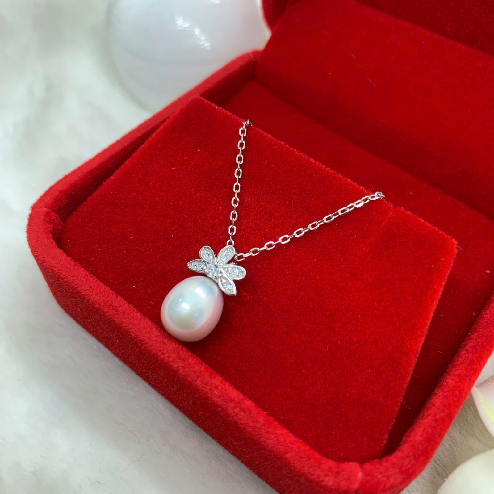 Dây Chuyền Ngọc Trai 12mm Bạc 950 - GP223